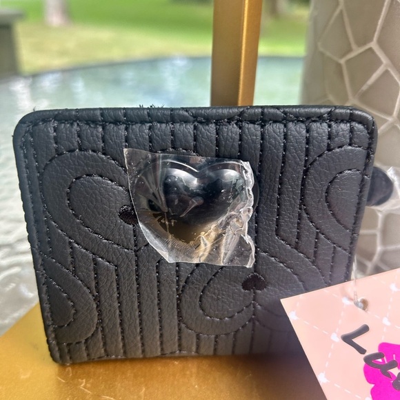 NWT- Betsy Johnson (luv betsy) black wallet. - Picture 3 of 5